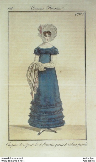 Costume Parisien 1818 # 1722 Robe Levantine garnie