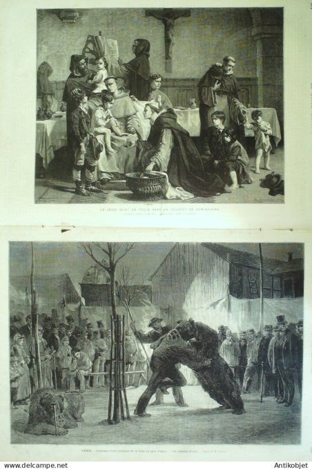 Le Monde illustré 1874 n°937 Italie Rome Colisée foire du pain d'épices