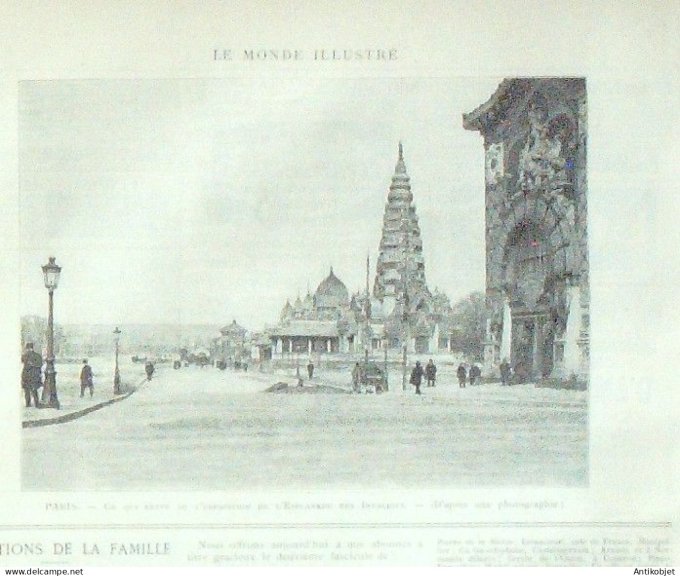 Le Monde illustré 1890 n°1723 Emile Zola Rabin Zadoc-Khan Paris La Villette bouchers