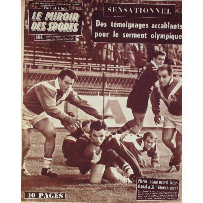 Miroir Des Sports 1959 #  770 2 Nov Nollet Roux France Australie Anglade Darrigade