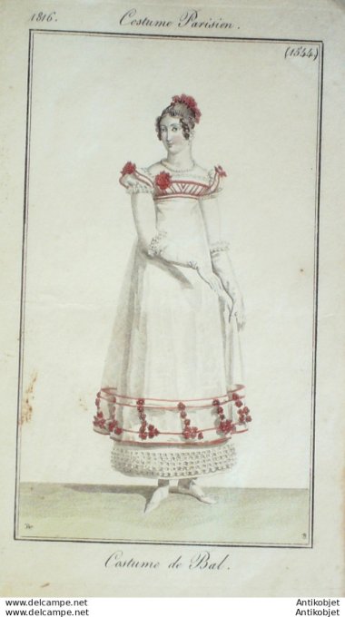 Costume Parisien 1816 # 1544 Costume de bal