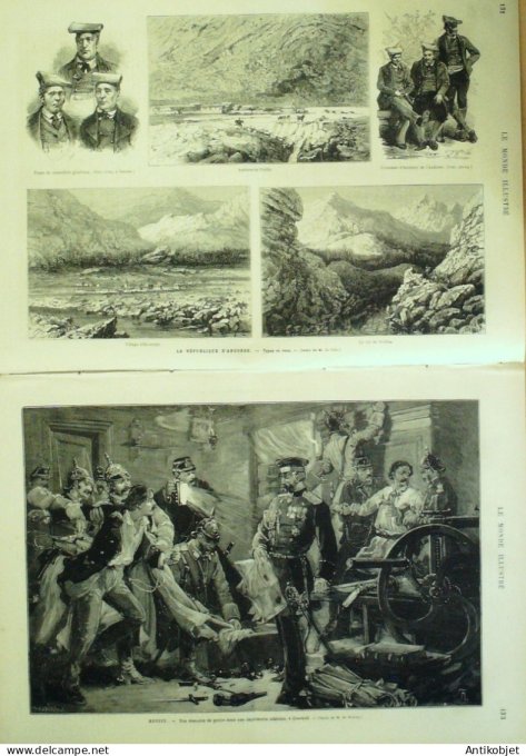 Le Monde illustré 1881 n°1248  Andorre Encamps Salaldeu Russie Charkoff Lyon (69)