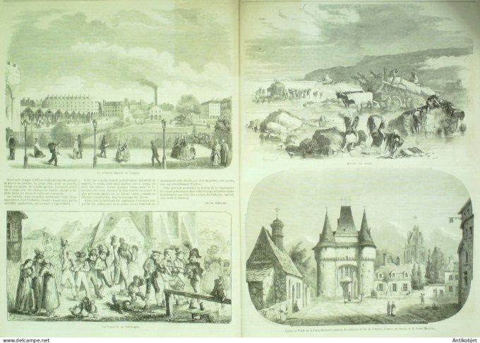 Le Monde illustré 1857 n° 30 Caire Sultan Hassan Ferté-Bernard (72) Stirling Wendel (57) Inde Luknow