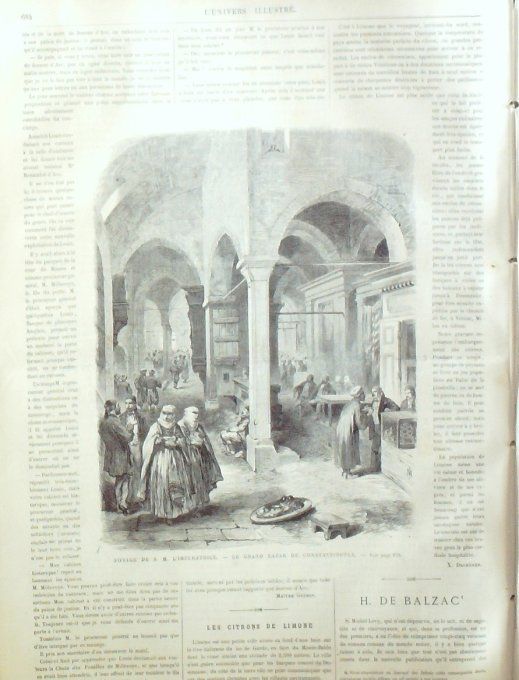 L'Univers illustré 1869 # 771 Italie Limone Tyrol Constantinople Bosphore Glands récolte