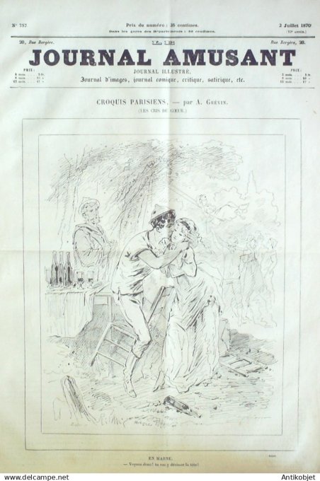 Le Journal Amusant 1870 #  757 Ces dames de Mabille par Denoue et Pelcoq,