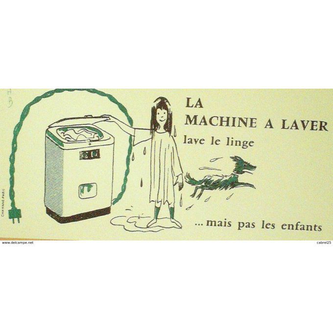 Buvard ELECTRICITE Machine à laver