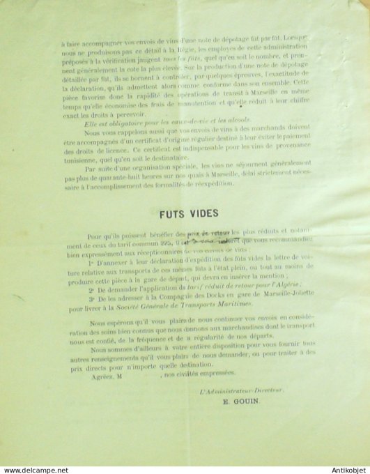 Lettre Ciale Transports Maritimes à vapeur 1896 Marseille (13)