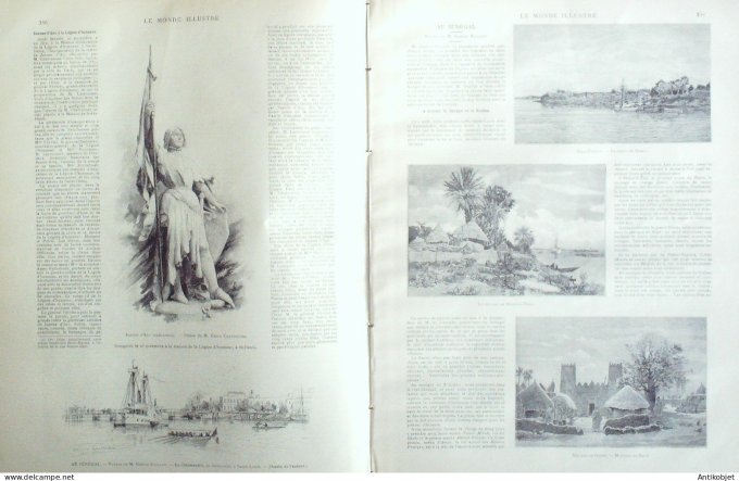 Le Monde illustré 1891 n°1810 Sénégal St-Louis Philippines Manille grève minière (59)