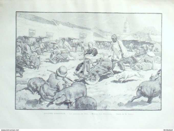 Le Monde illustré 1891 n°1810 Sénégal St-Louis Philippines Manille grève minière (59)