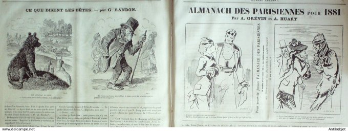 Le Journal Amusant 1880 # 1260 Ce que disent les betes par Randon