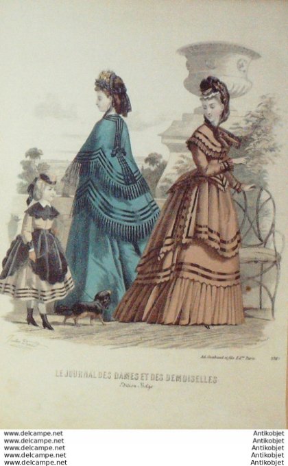 Journal des Dames Demoiselles 1870 # 974 Chien