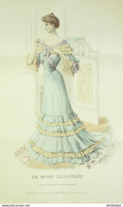 Gravure Mode illustree 1904 # 11 (Old Fashion plate) RARE