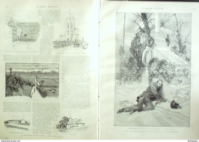 Le Monde illustré 1891 n°1802 Belgique Bruxelles Ixelles général de Lasalle