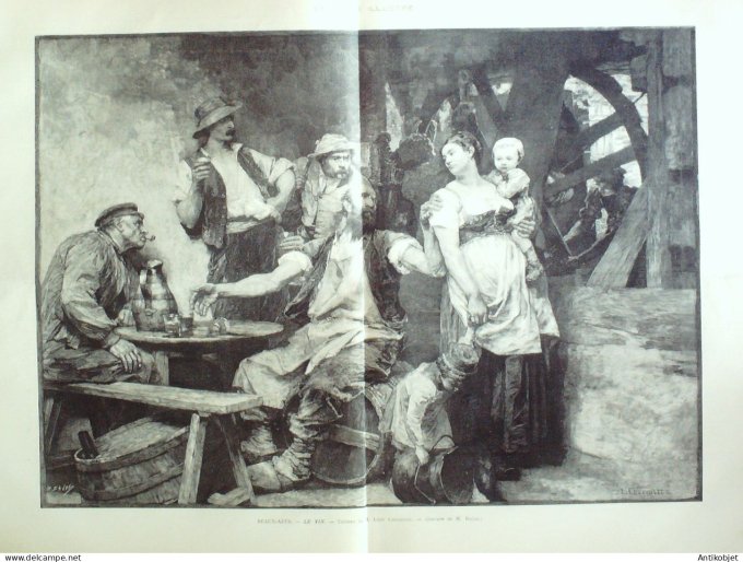 Le Monde illustré 1891 n°1802 Belgique Bruxelles Ixelles général de Lasalle