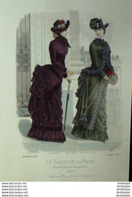 Gravure Mode Salon 1882 #  590 (Old Fashion plate)