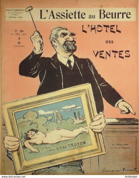 L'Assiette au beurre 1905 # 216 L'hôtel des ventes Barcet