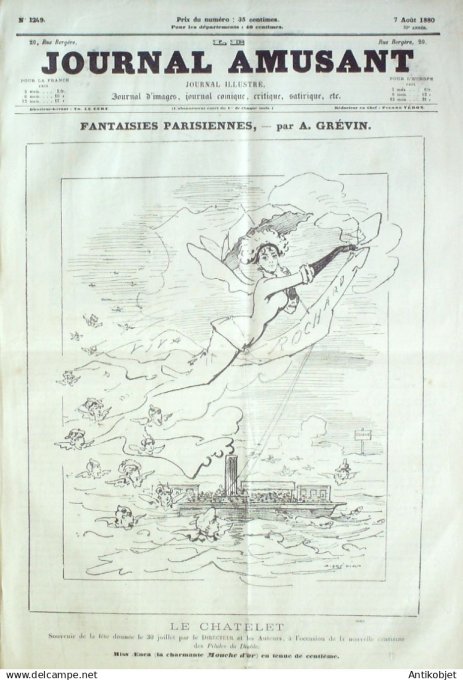 Le Journal Amusant 1880 # 1249 Points noirs a l'horizon par Denoue et Pelcoq