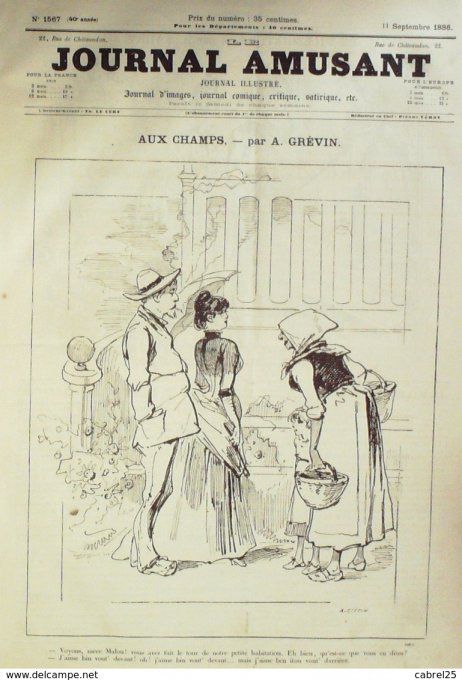 Le Journal amusant 1886 n° 1567 CYNGHALAIS au JARDIN D'ACCLIMATATION HENRIOT CHASSE JOSIAS