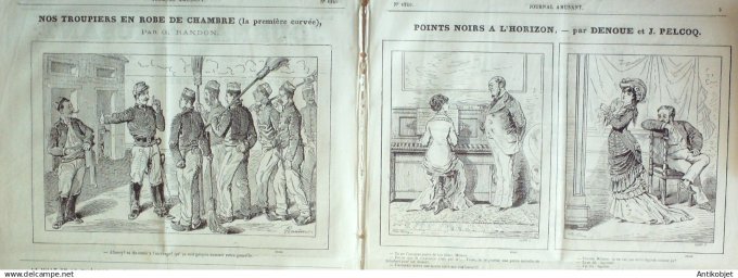 Le Journal Amusant 1880 # 1249 Points noirs a l'horizon par Denoue et Pelcoq