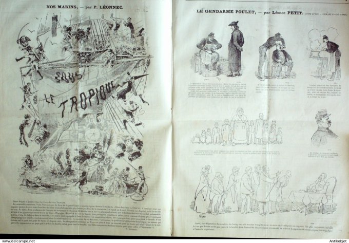 Le Journal Amusant 1880 # 1249 Points noirs a l'horizon par Denoue et Pelcoq