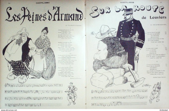 L'Assiette au beurre 1910 # 493 Concours de chansons de route Ostoya