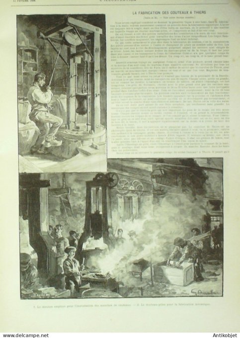 L'illustration 1896 n°2764 Ambroise Thomas Abyssinie Empereur Ménélik Italie Pompéi Thiers (63) Nice