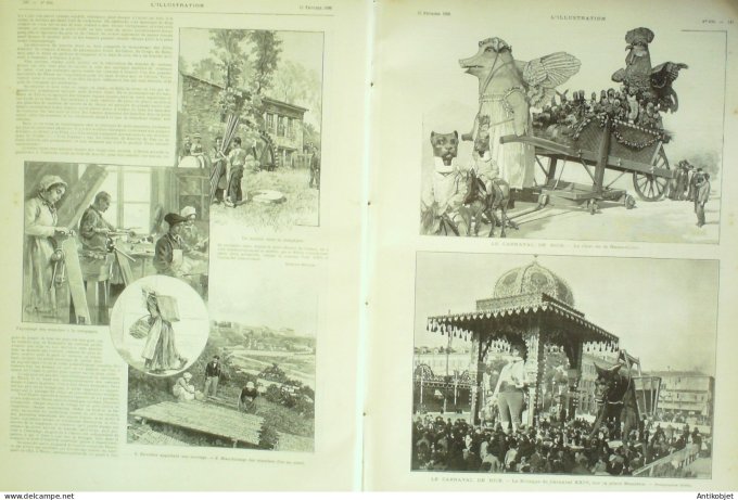 L'illustration 1896 n°2764 Ambroise Thomas Abyssinie Empereur Ménélik Italie Pompéi Thiers (63) Nice