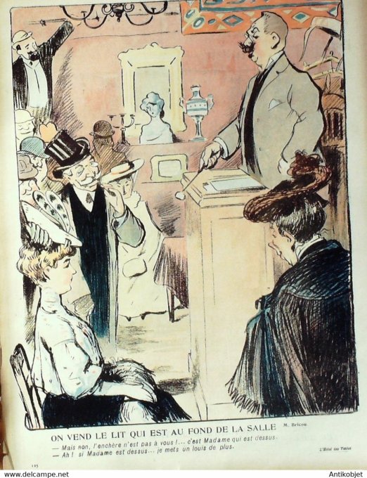 L'Assiette au beurre 1905 n°216 L'hôtel des ventes Barcet