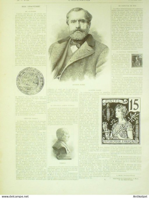 L'illustration 1896 n°2764 Ambroise Thomas Abyssinie Empereur Ménélik Italie Pompéi Thiers (63) Nice