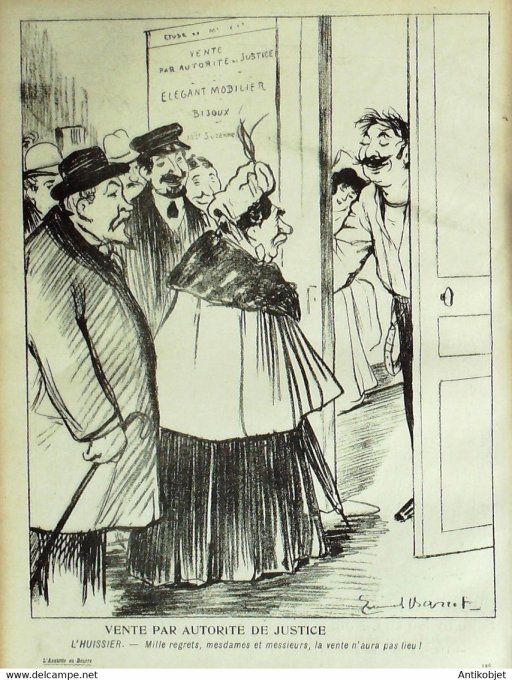 L'Assiette au beurre 1905 # 216 L'hôtel des ventes Barcet