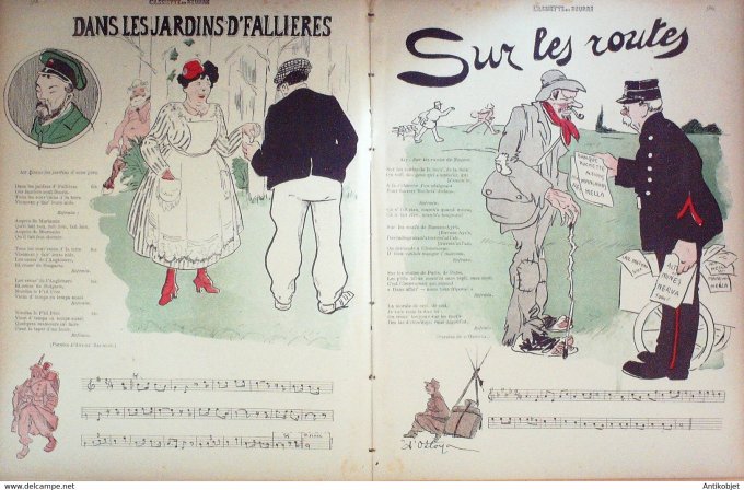 L'Assiette au beurre 1910 n°493 Concours de chansons de route Ostoya