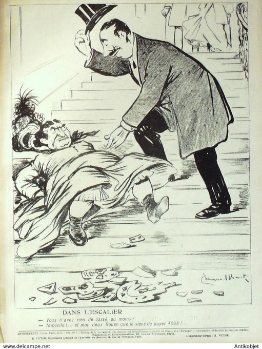L'Assiette au beurre 1905 # 216 L'hôtel des ventes Barcet