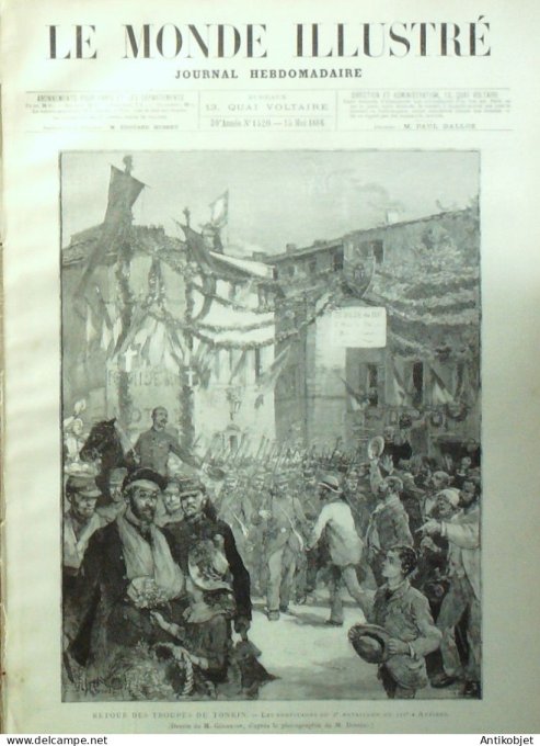 Le Monde illustré 1886 n°1520 La Boissière (78) orphelinat Hériot Halle aux blés