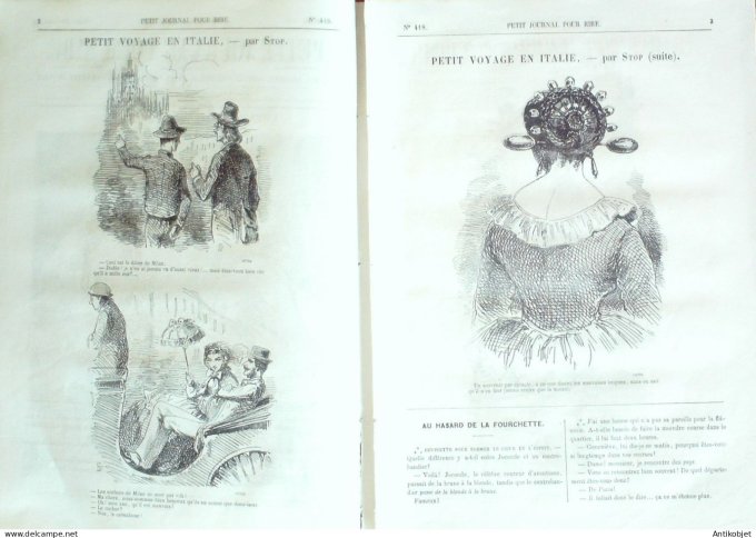 Petit journal pour Rire 1863 # 418 Voyage en Italie Stop