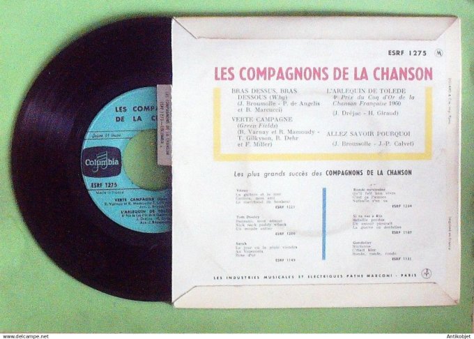 Les Compagnons de la chanson 45T EP Campagne (languette) 1960