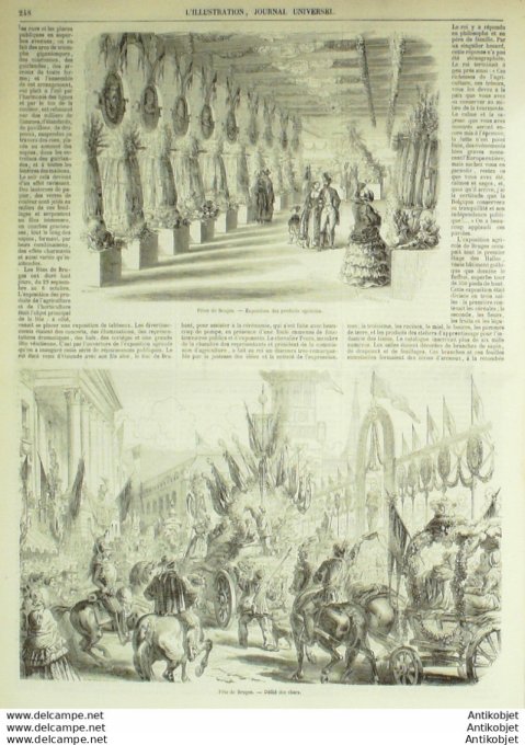 L'Illustration 1850 n°399 Belgique BRUGES Syrie CHASSE SAUMUR (49) VERSAILLES (78)