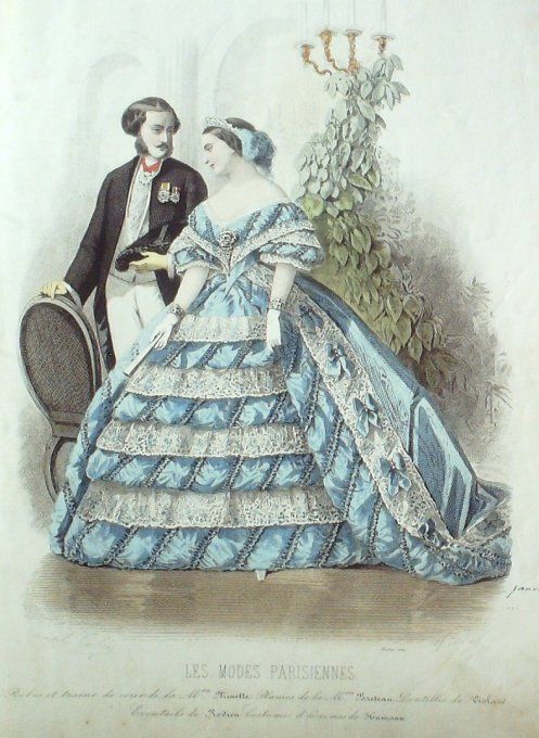 Gravure Les Modes Parisiennes 1858 # 775 Costume homme Maison Minette