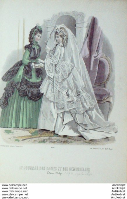 Journal des Dames Demoiselles 1870 # 975 Mariée