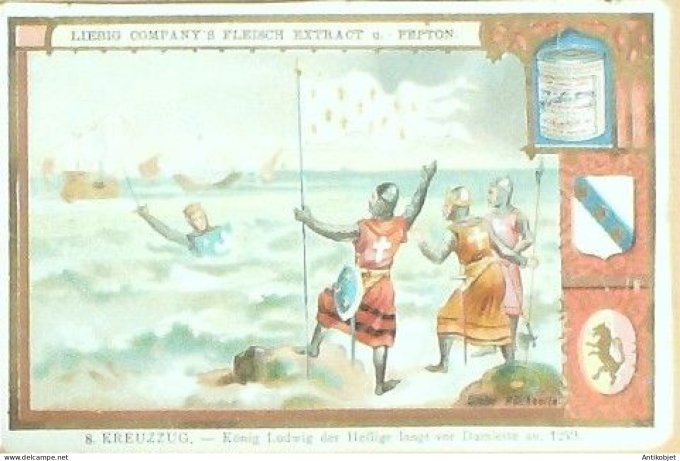 Chromo Liebig Sang  513 Croisades II 4 (1897)