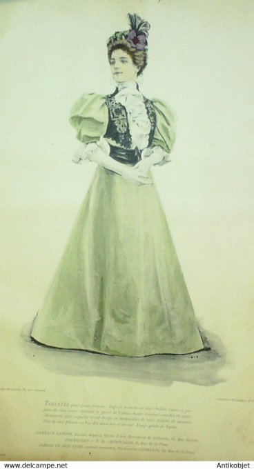 La Mode pratique 1896 # 43 Jupe boléro en soie