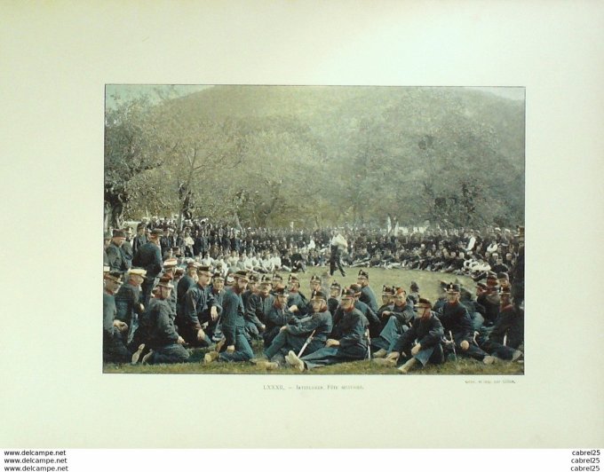 Suisse INTERLAKEN fête militaire