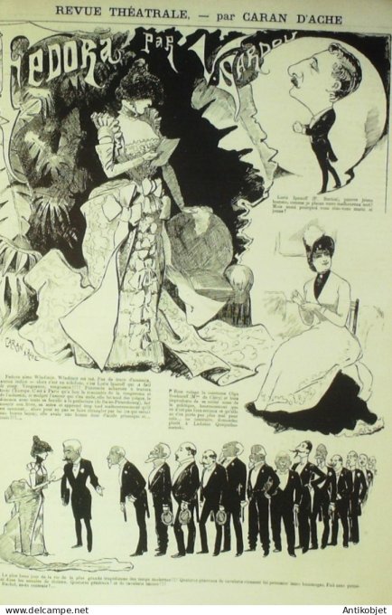 La Caricature 1883 #159 Résolutions de cette année Robida V.Sardou Caran d'Ache Trock Draner