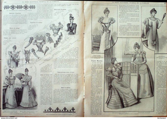 La Mode illustrée journal 1897 n° 47 Toilette de bal