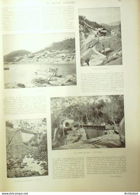 Le Monde illustré 1897 n°2115 Bayonne (64) Grèce Rethymo St-Céré (46) Chine Tonkin Kai-Dai port-Wall