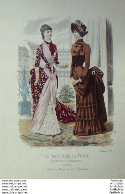 Gravure Mode Salon 1883 #  599 (Old Fashion plate)