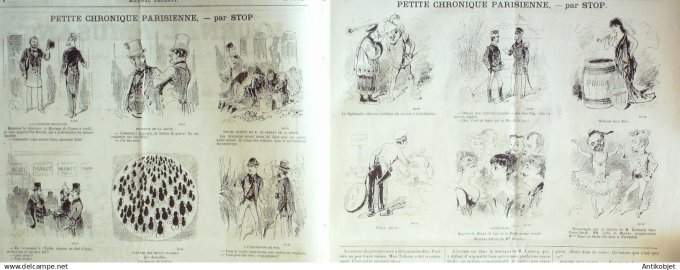 Le Journal Amusant 1884 # 1430 Messieurs les cochers par Mars