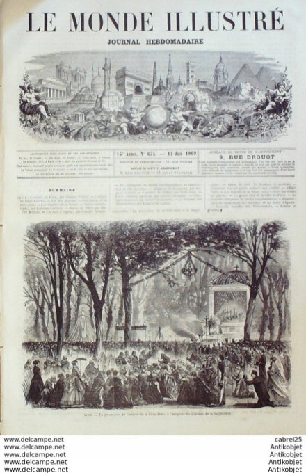 Le Monde illustré 1868 n°635 Cuba La Havanne Sibanicu Salpetriere Hôpital Angleterre Derby Epsom