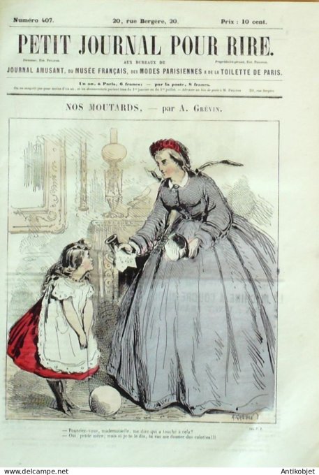 Petit journal pour Rire 1862 # 407 Nos moutards Grevin