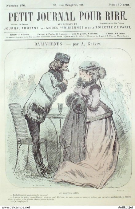 Petit journal pour Rire 1866 # 576 Au Bal de l'Opera Baric
