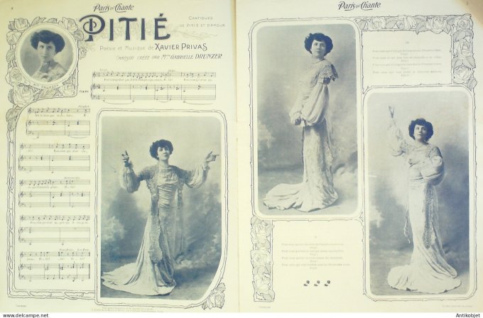 Paris qui chante 1904 #65 Drunzer Mayol Guilbert Vilbert Villepré Dufleuve